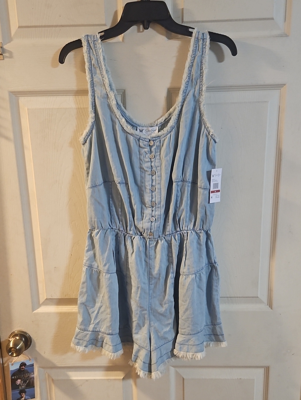 Jessica Simpson Women's Harlee Romper: LIGHT BLUE: NEW WITH TAGS: SIZE M